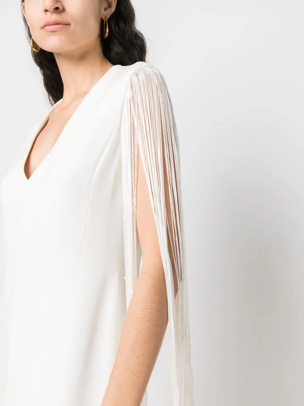 Max Mara Jurk met V-hals Wit