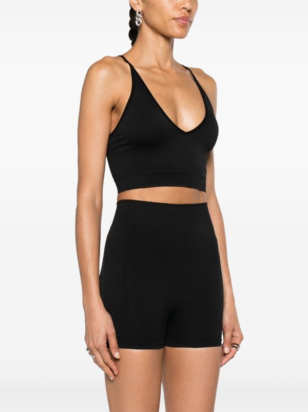 Rick Owens V-Neck Bra Top in Black