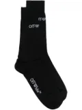 Off-White logo-jacquard cotton socks - Black