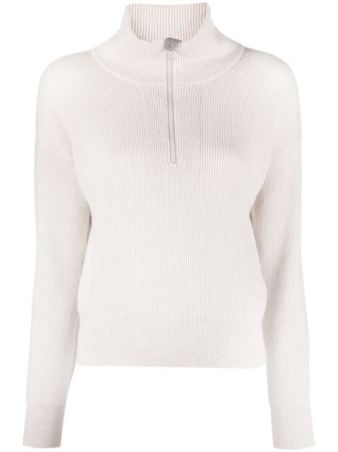 Brunello Cucinelli half-zip cashmere jumper Women