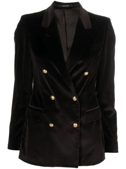 Tagliatore double-breasted velvet blazer Women