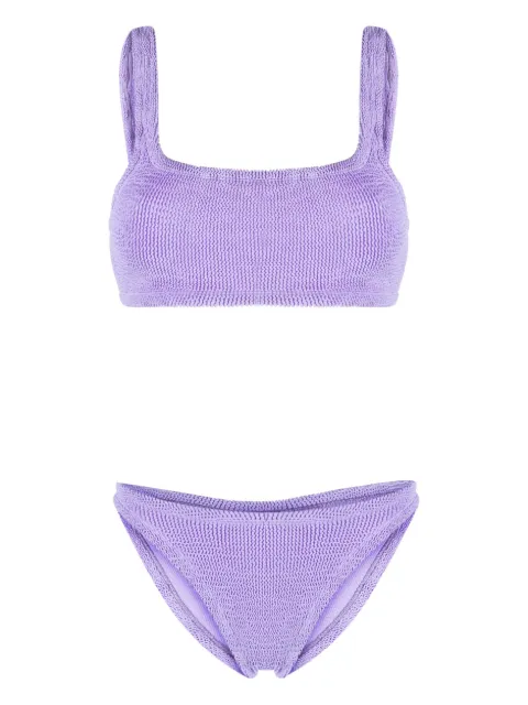 Hunza G mid-rise crinkled bikini set