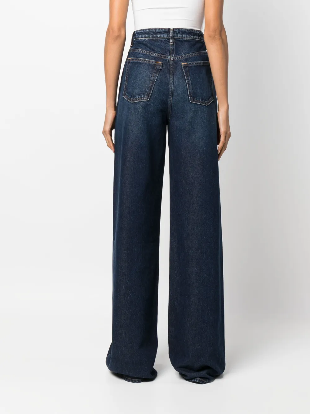 Shop 3x1 High-waist Wide-leg Jeans In Blue