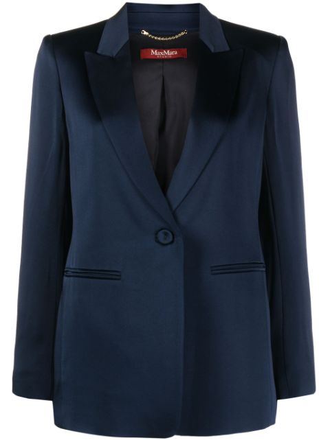 'S Max Mara single-breasted satin-finish blazer