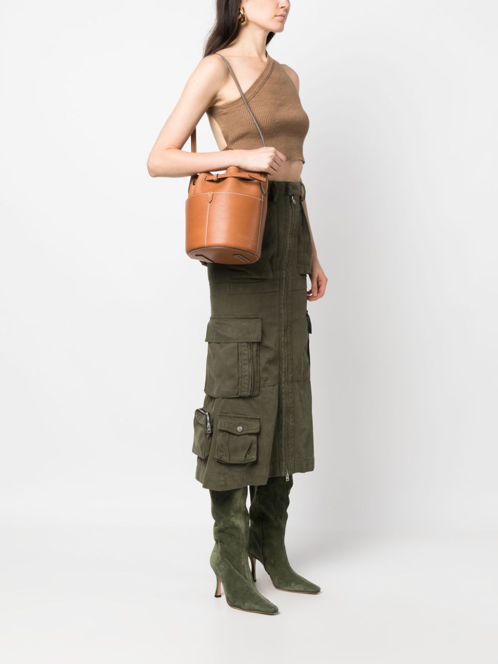Anya Hindmarch small Return to Nature bucket bag - Bruin