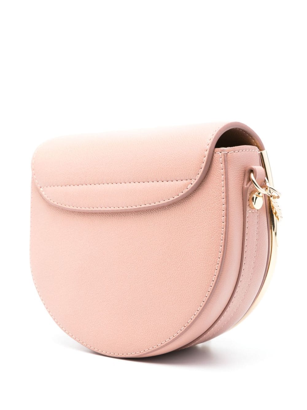 Shop See By Chloé Small Mara Leather Shoulder Bag In Rosa