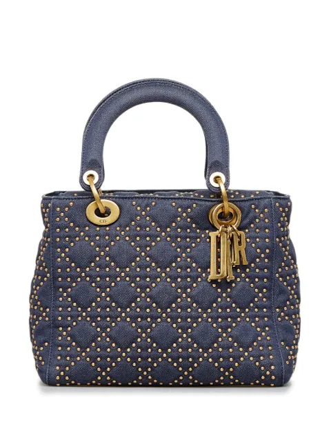 pre-owned medium Lady Dior tote bag