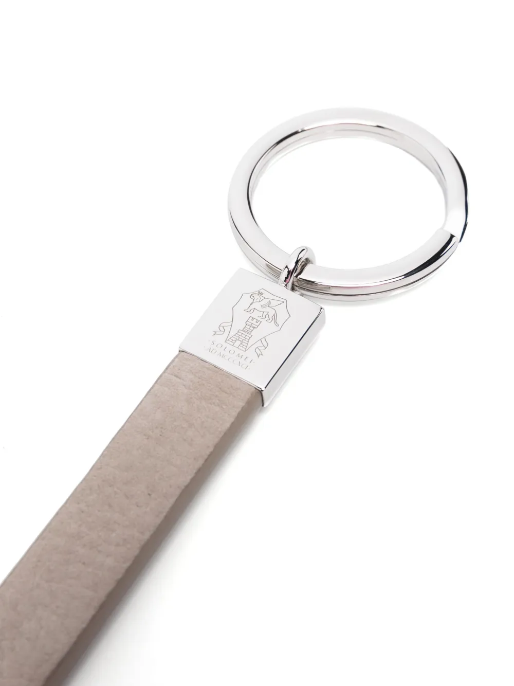 Brunello Cucinelli Leren sleutelhanger - Grijs