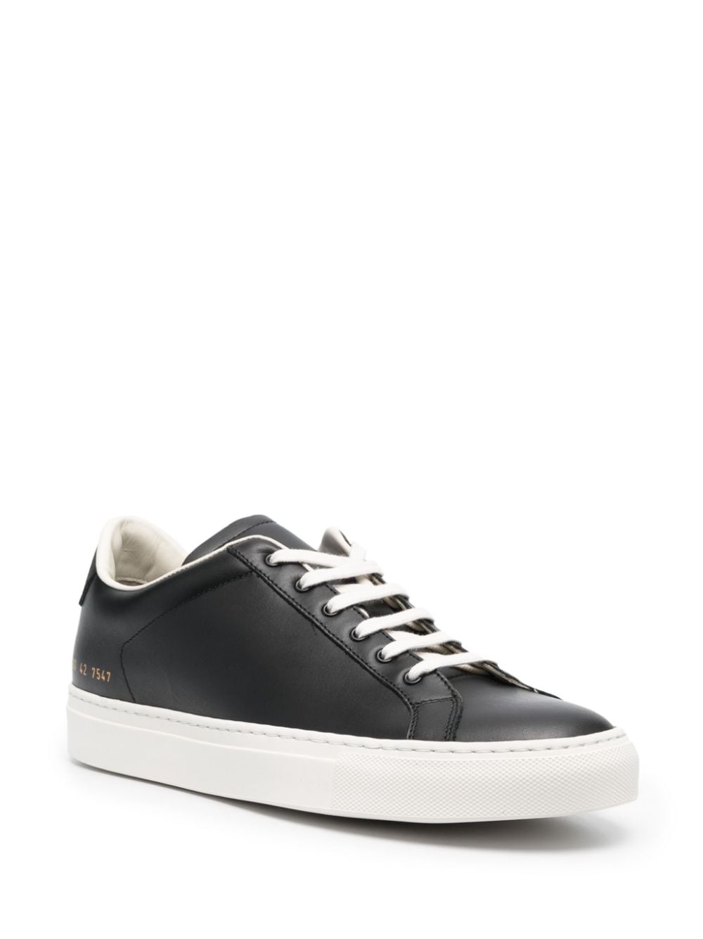 Shop Common Projects Retro Leather Sneakers In Schwarz