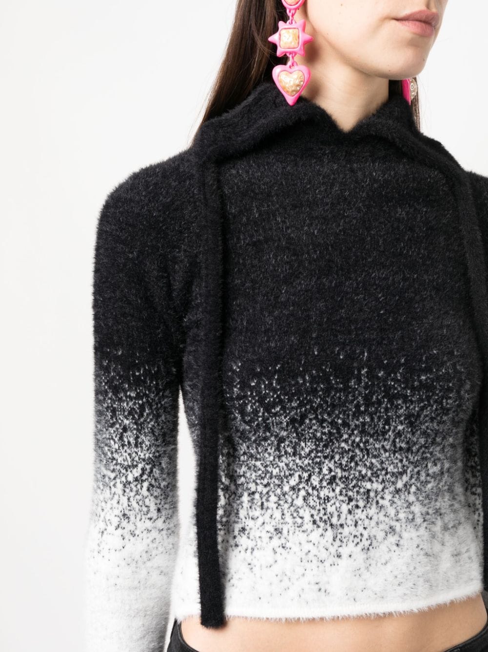 Shop Ottolinger Gradient-effect Knitted Jumper In Black