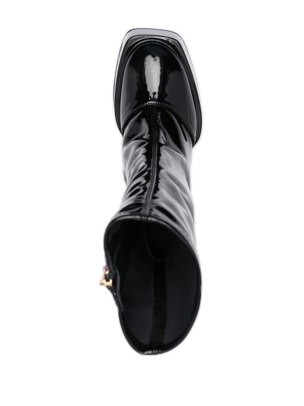 Shop 3juin Mila 140mm Platform Leather Boots In Black