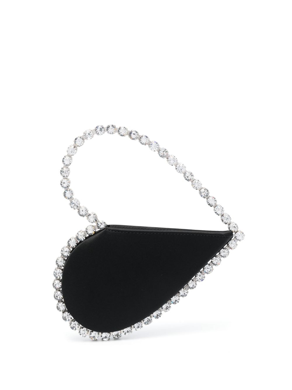 Love heart-shaped satin clutch bag