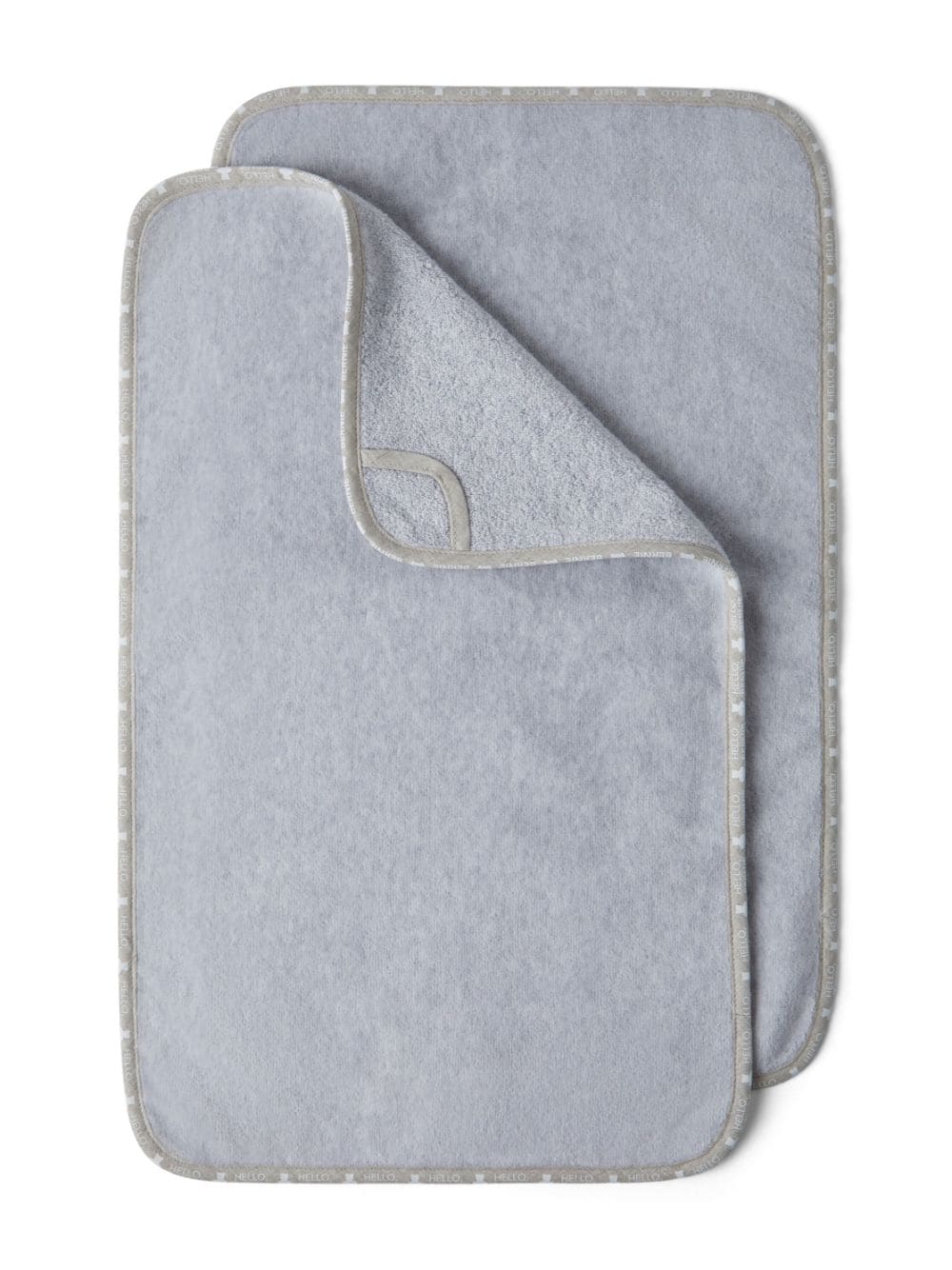 Shop Brunello Cucinelli Logo-patch Cotton Blanket In Grey