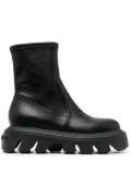 Casadei leather chunky rubber sole - Black