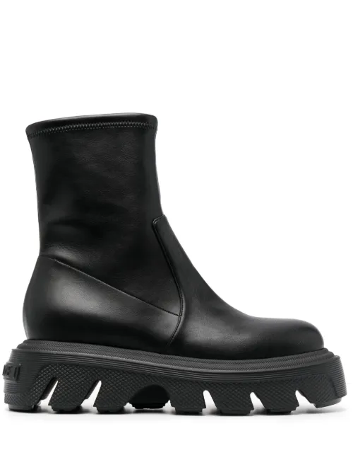 Bottines en cuir à semelle épaisse - Casadei - Modalova