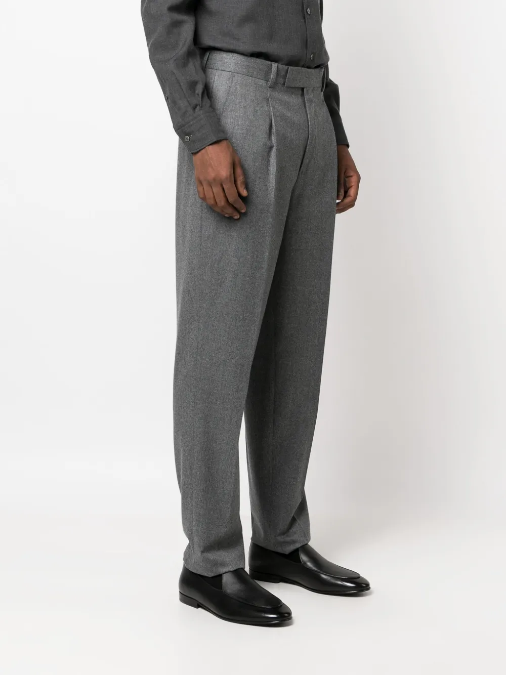 Zegna Wollen plooibroek Grijs