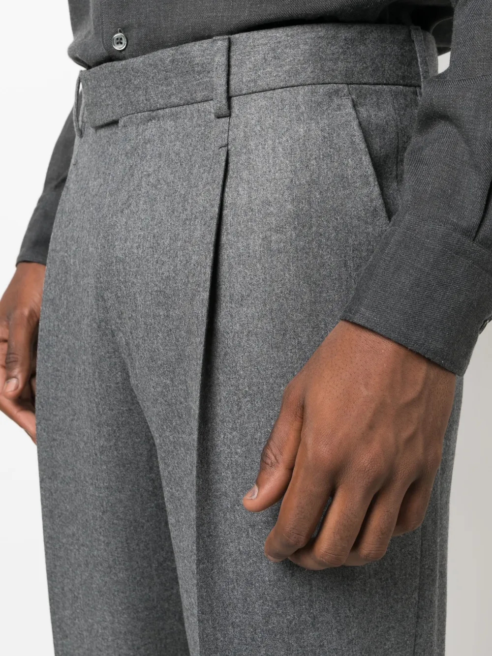 Zegna Wollen plooibroek Grijs