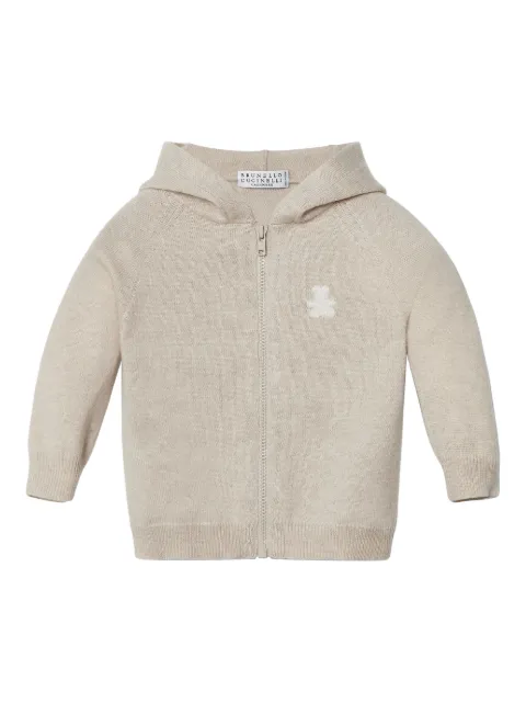 Brunello Cucinelli Kids zip-up cashmere cardigan 