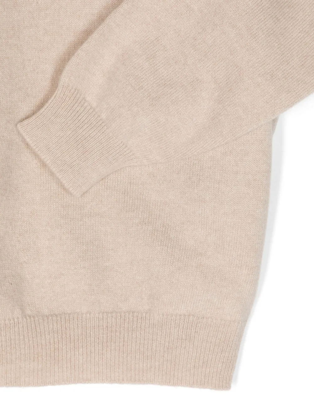 Brunello Cucinelli Kids Trui met logo-jacquard Beige