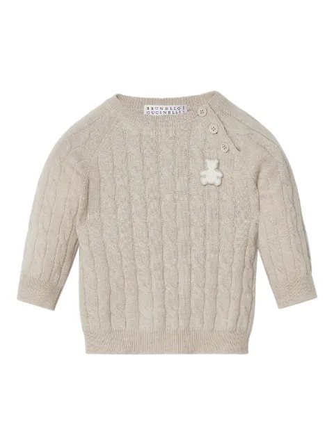 Brunello Cucinelli Kids cable-knit cashmere jumper
