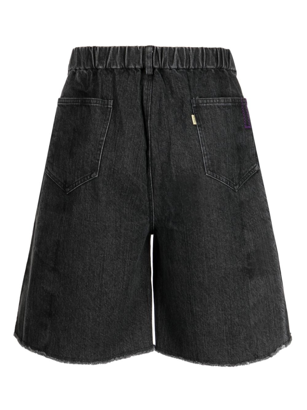 Shop Off Duty Kaze Elasticated-waistband Denim Shorts In Grey