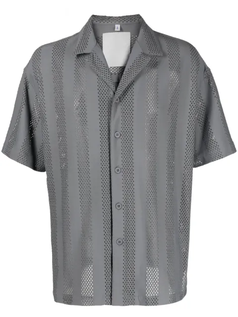 Off Duty perforated short-sleeve shirt