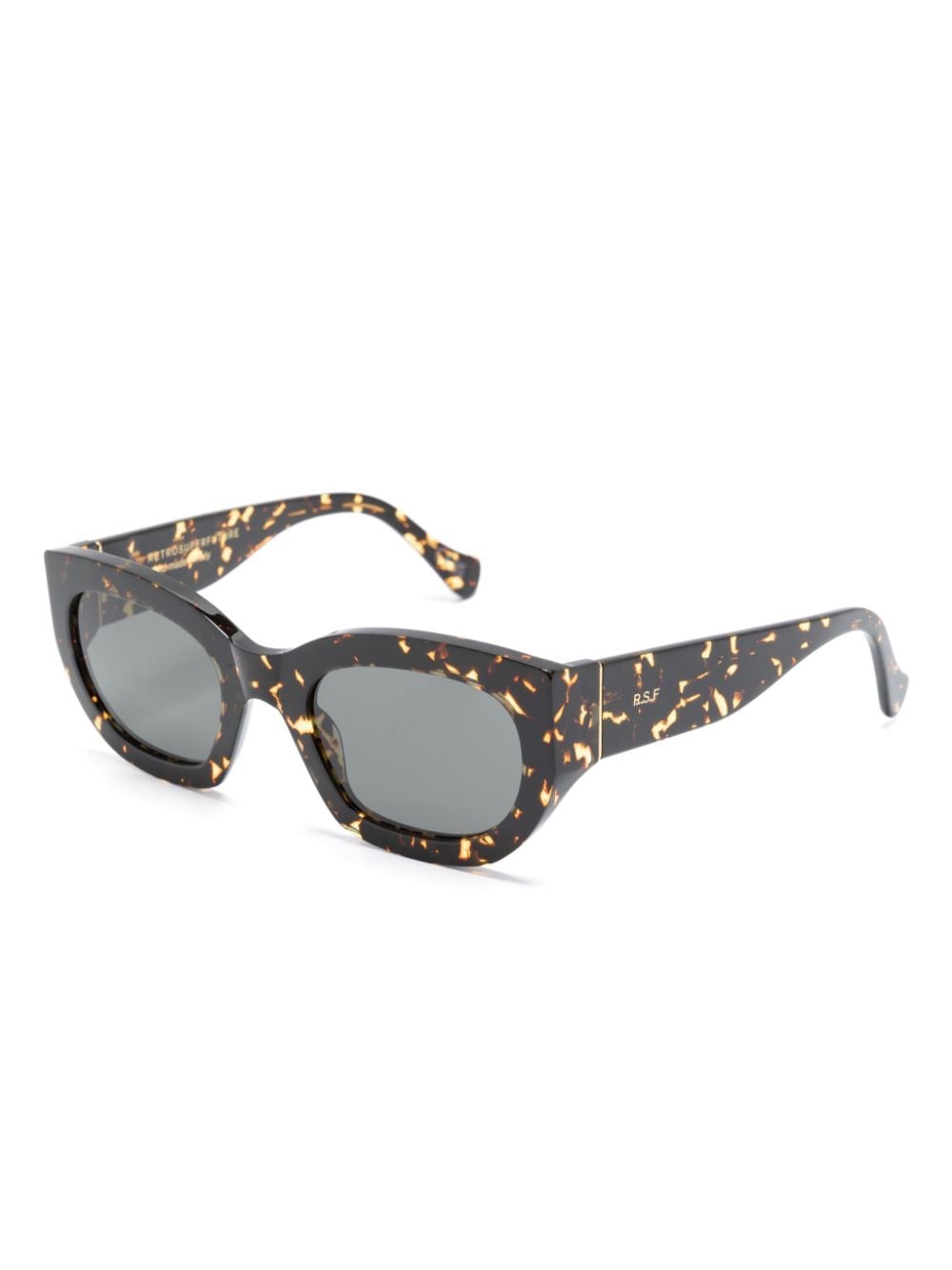 Shop Retrosuperfuture Alva Rectangle-frame Sunglasses In Brown