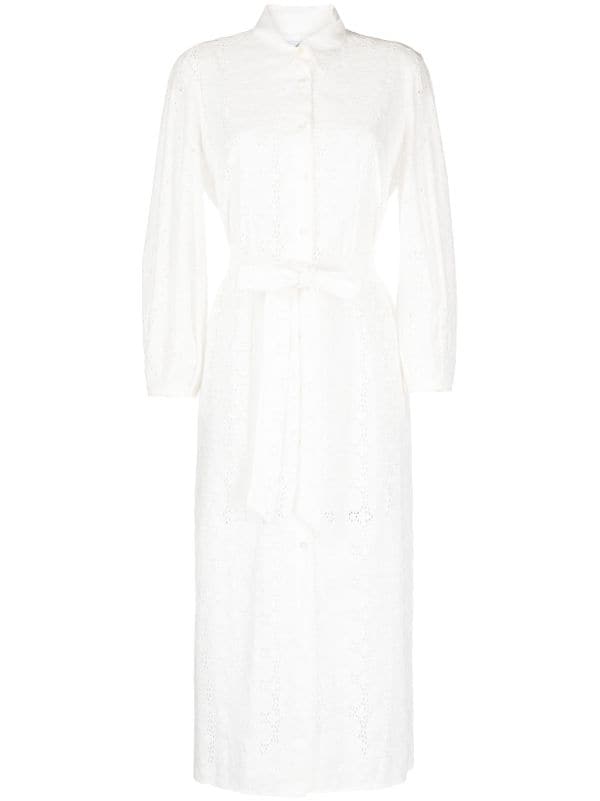 Evi Grintela embroidered-design Cotton Midi Dress - Farfetch