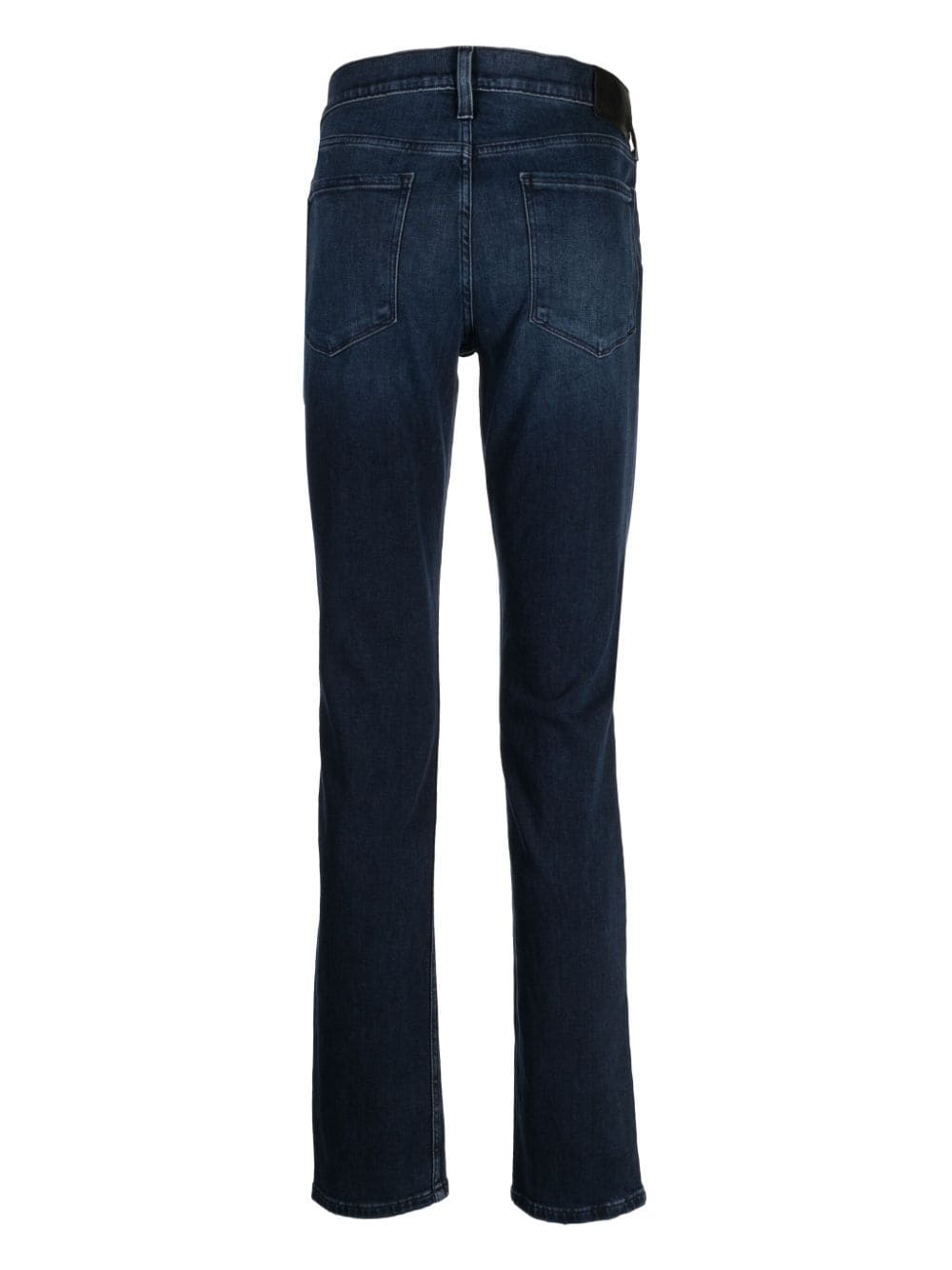 Shop Paige Mid-rise Straight-leg Jeans In Blau