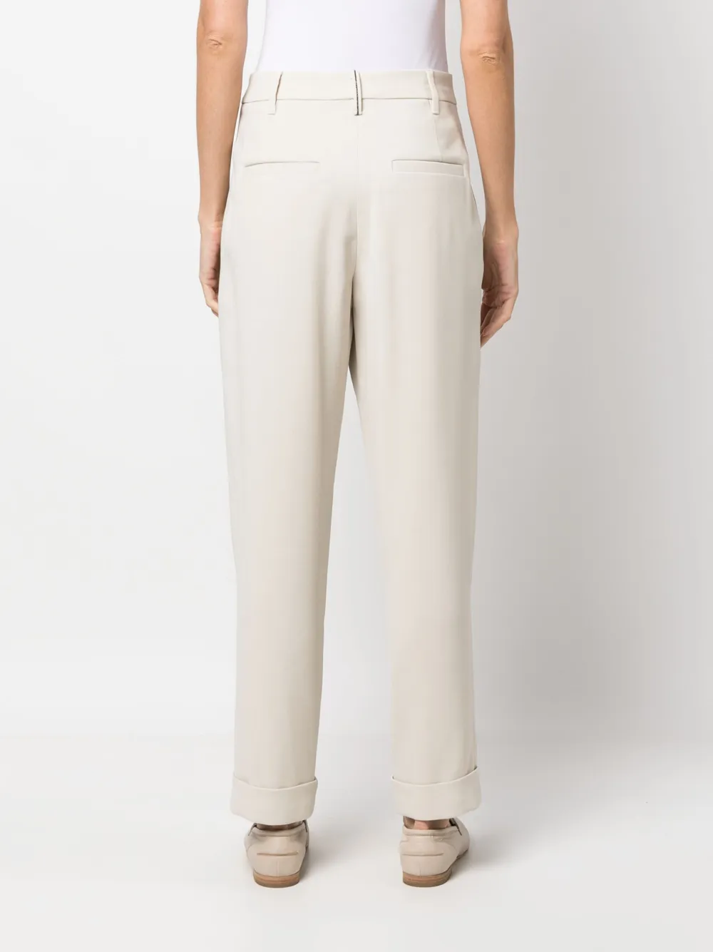 Brunello Cucinelli Straight-leg Tailored Pants In Neutrals