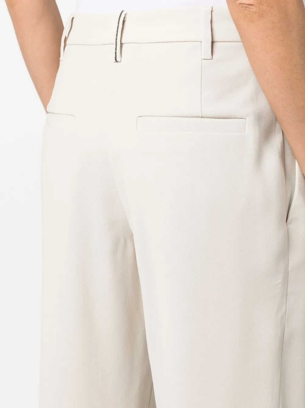 Brunello Cucinelli Straight-leg Tailored Pants In Neutrals