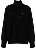 Chloé open-knit roll-neck wool jumper - Black