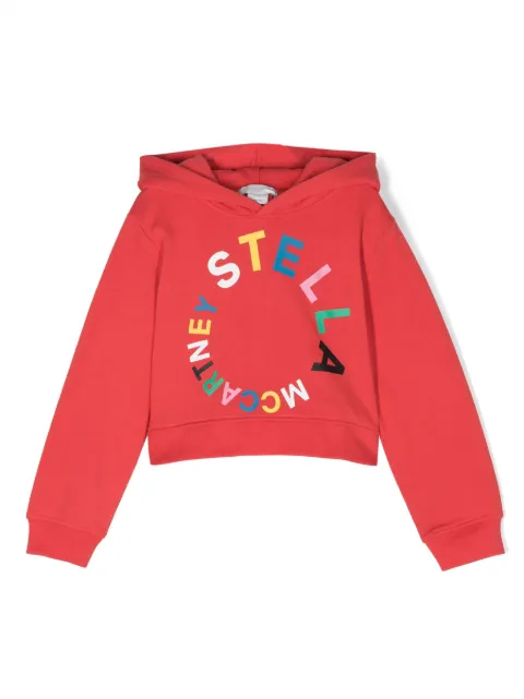 Stella McCartney Kids logo-print organic-cotton hoodie