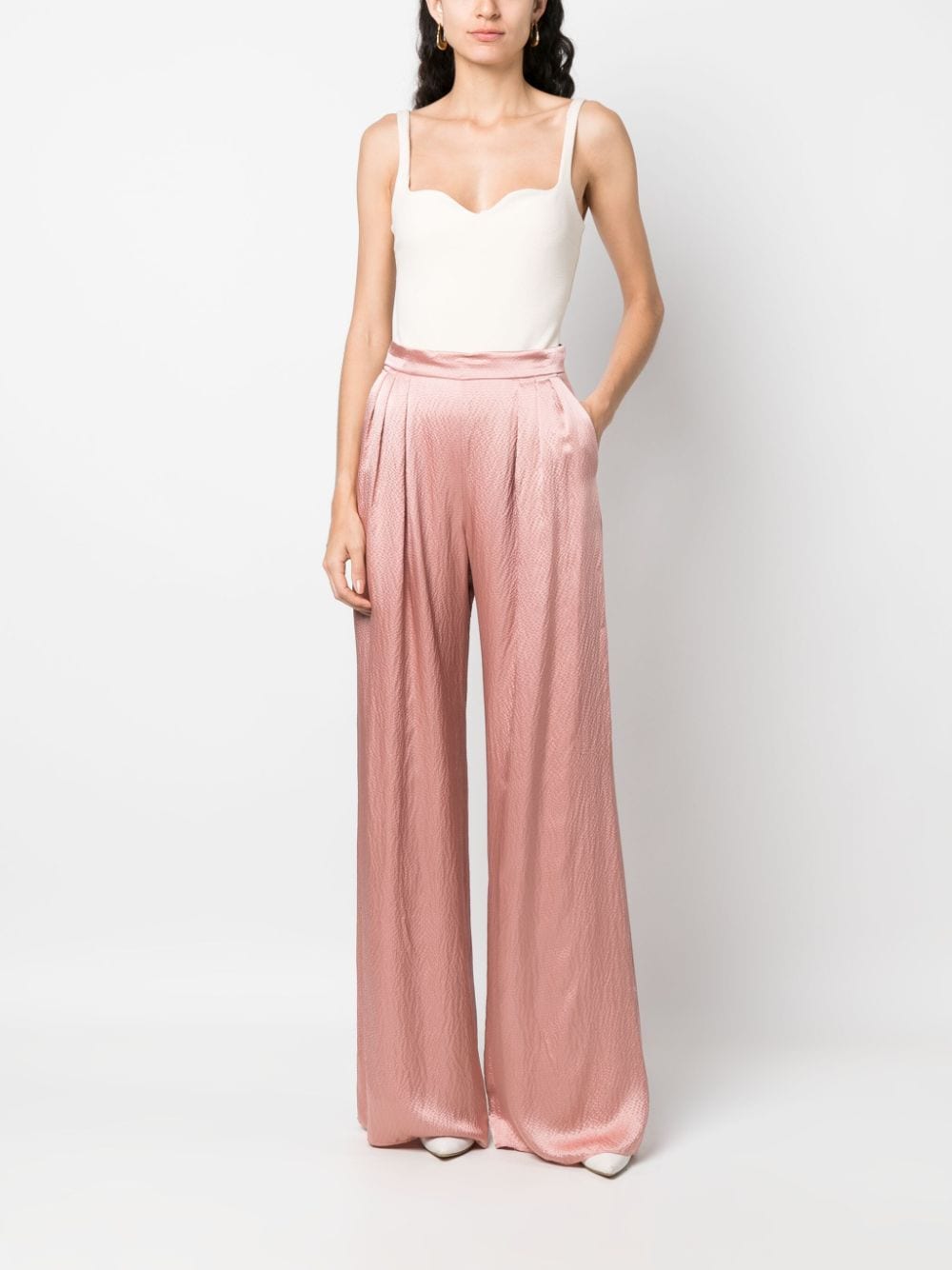 Max Mara Straight plooibroek - Roze