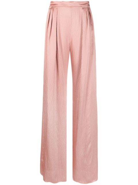 Max Mara pleated silk straight-leg trousers Women