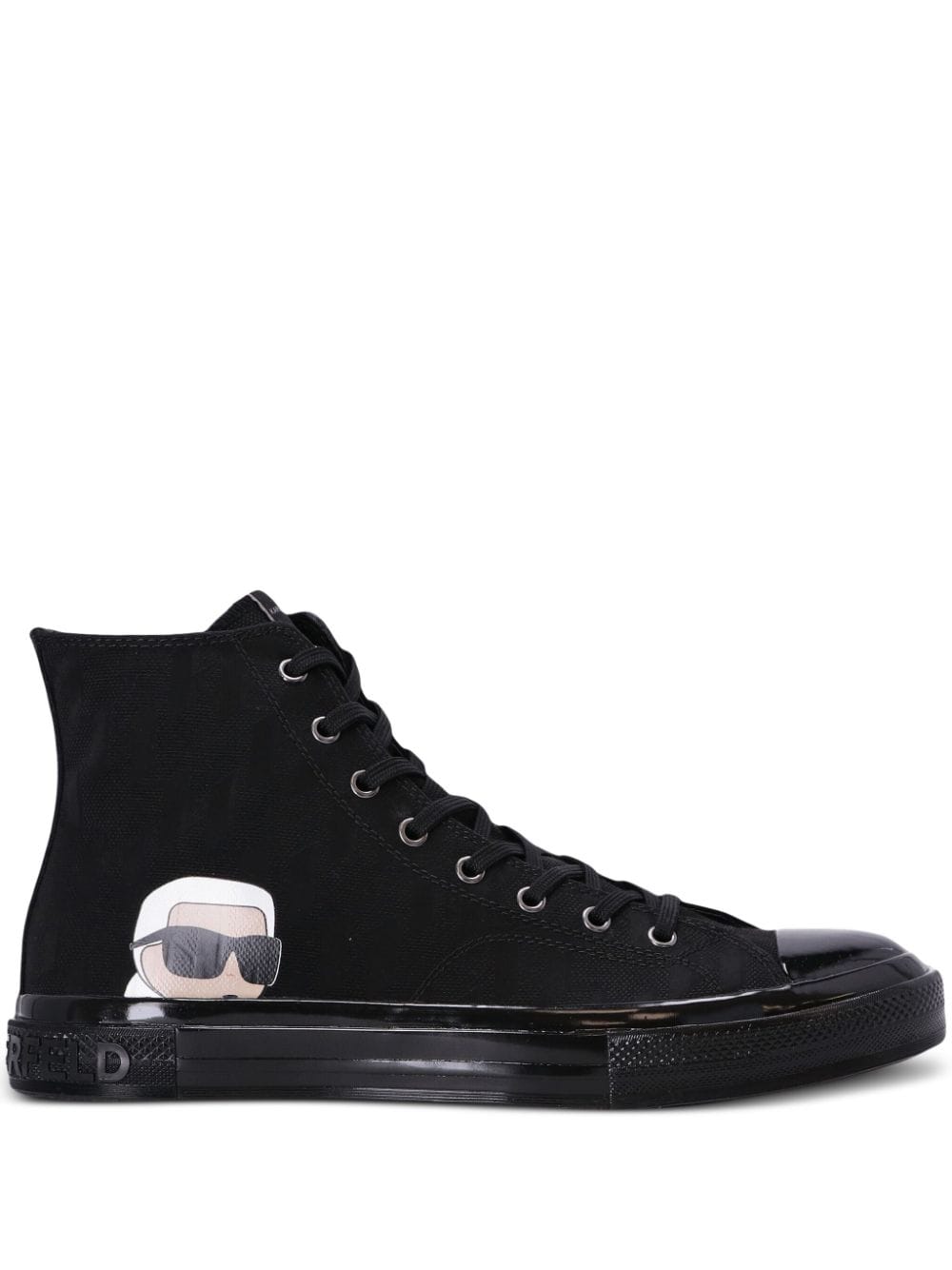 Karl Lagerfeld Kampus Max High-top Sneakers In Black