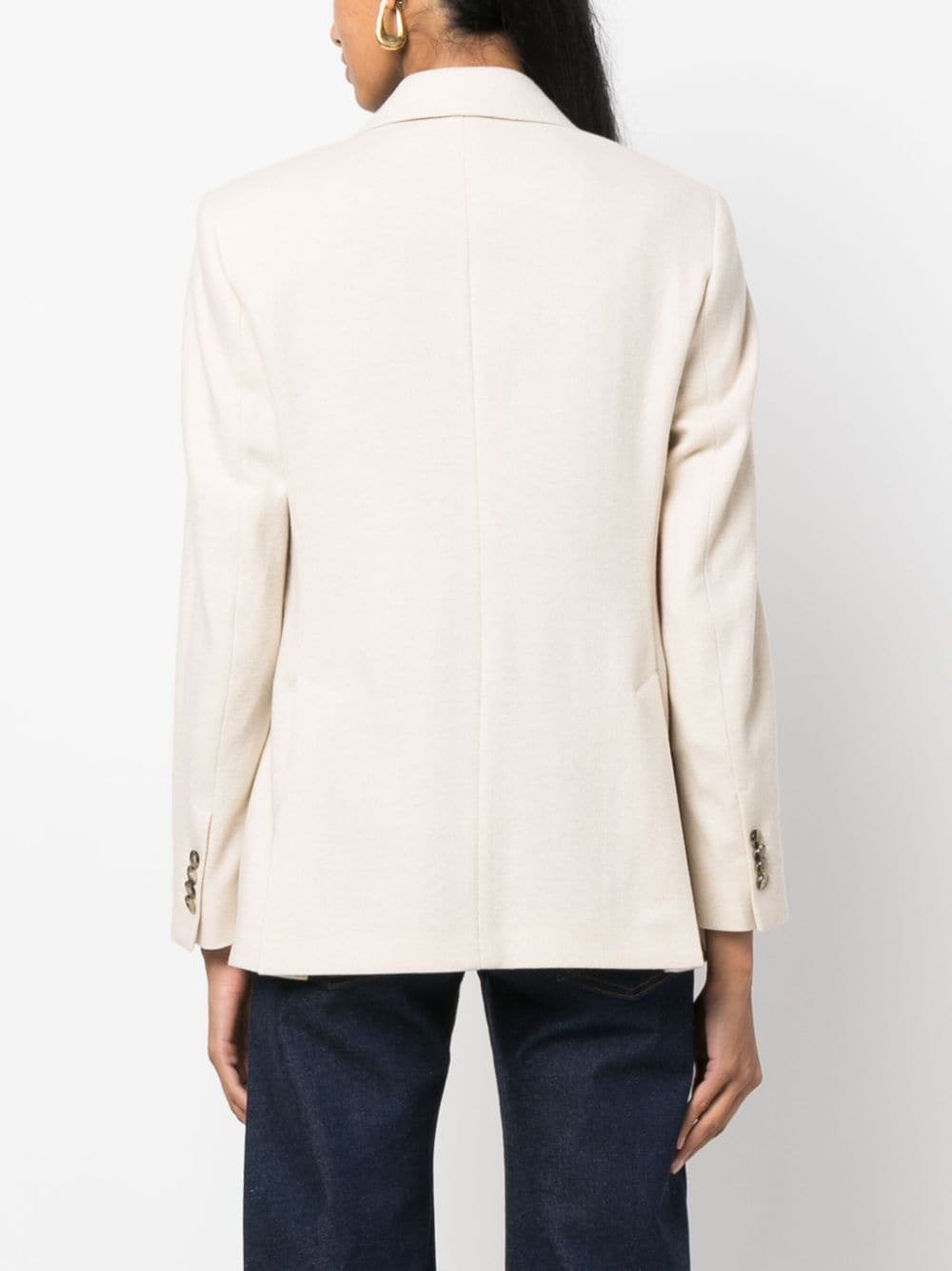 Shop Max Mara Vitalba Cashmere Single-breasted Blazer In Neutrals