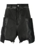 Rick Owens Stefan panelled cargo shorts - Black
