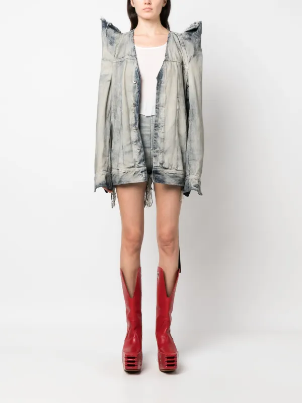 Rick Owens vintage 00's デニムジャケット Rick Owens DRKSHDW ボタン デニムジャケット | グレー