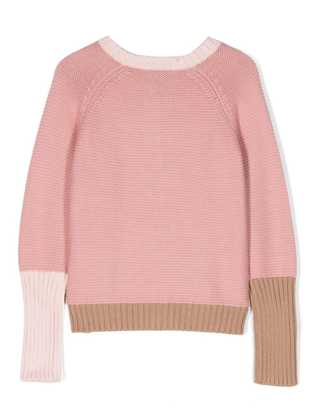 Il Gufo knitted cotton cardigan - Roze