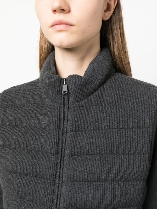 BRUNELLO CUCINELLI グレー ニットベスト Brunello Cucinelli パデッド ベスト | グレー | FARFETCH JP