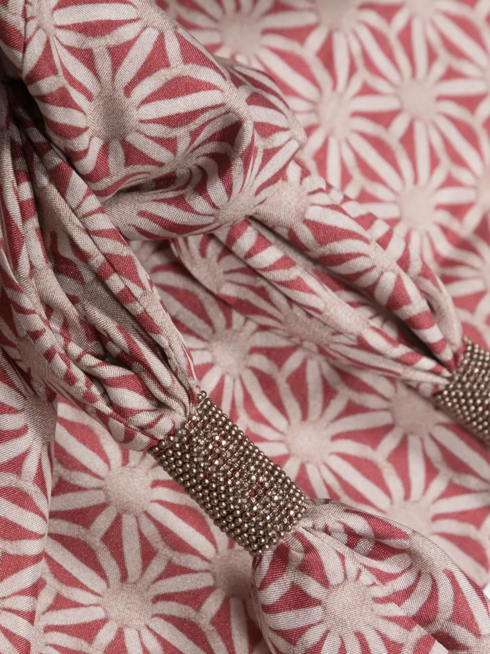 Brunello Cucinelli Sjaal met bloemenprint Beige