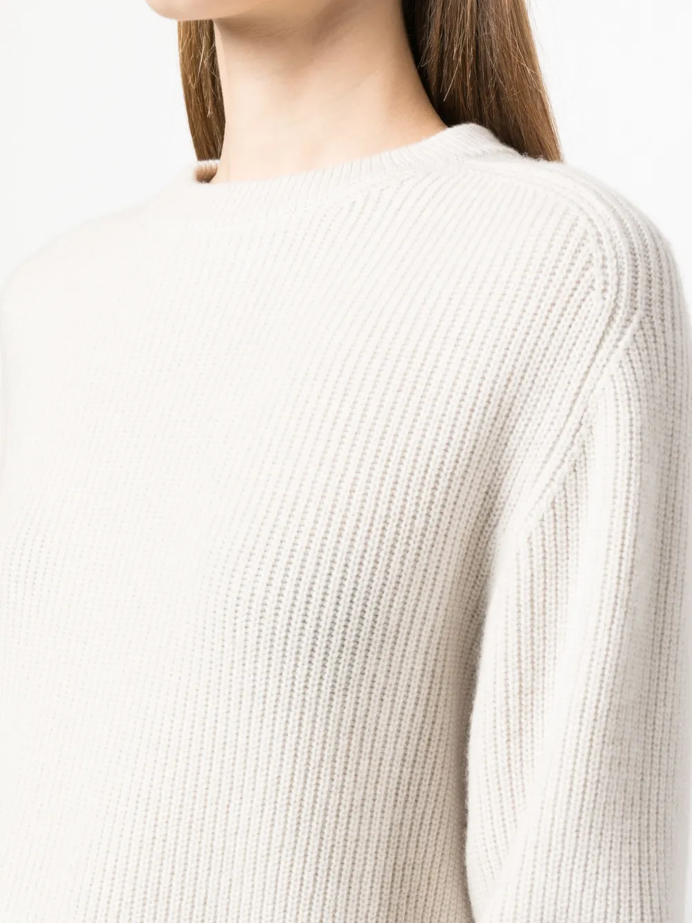 Brunello Cucinelli Ribgebreide trui Beige