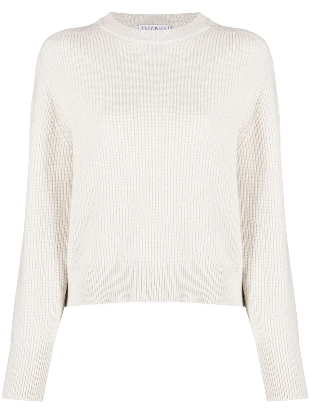 Brunello Cucinelli Ribgebreide trui Beige