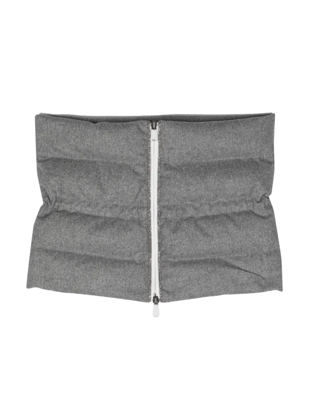 Brunello Cucinelli padded wool scarf - Grey