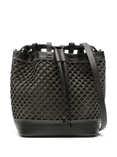 Brunello Cucinelli bolsa bucket con detalle de cadena Monili