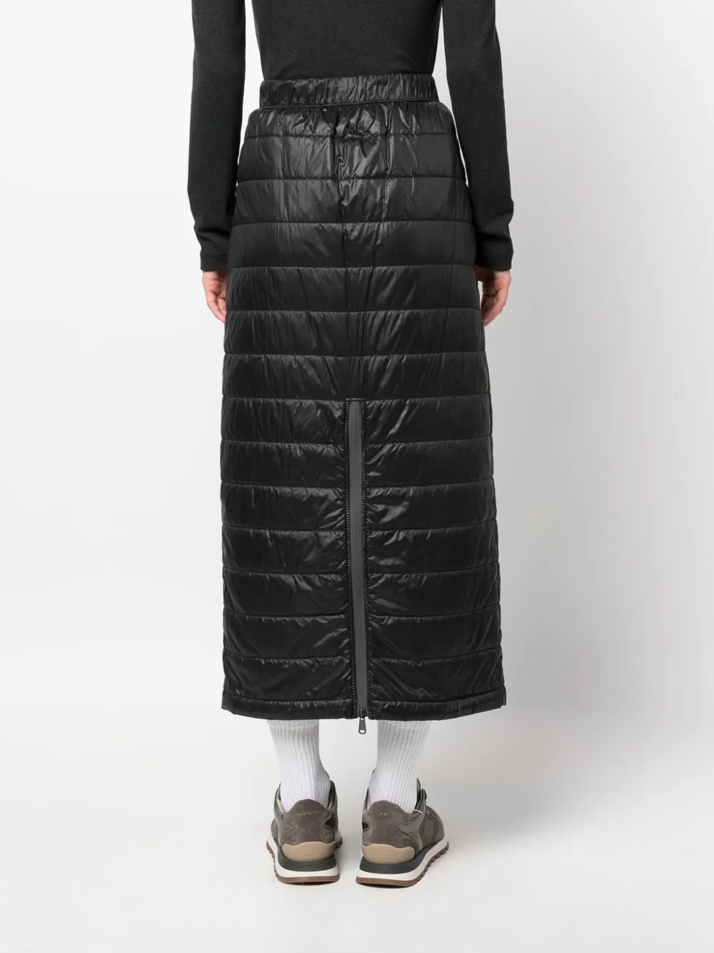 Brunello Cucinelli Padded Effect Skirt In Black