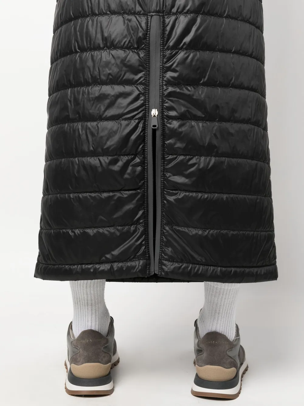 Brunello Cucinelli Padded Effect Skirt In Black