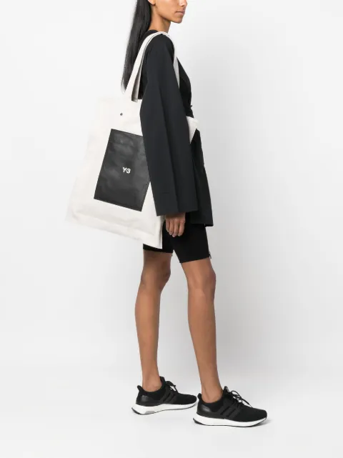 Y-3 Lux logo-print tote bag IN5160 - 1