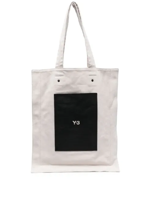 Y-3 Lux logo-print tote bag